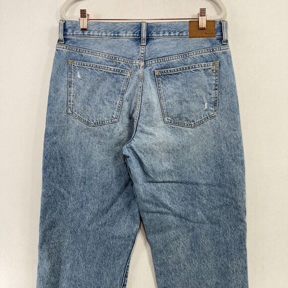 Madewell Jeans Women 29 Low-Slung Straight Leg Blue Denim 100% Cotton Relaxed - Picture 6 of 13